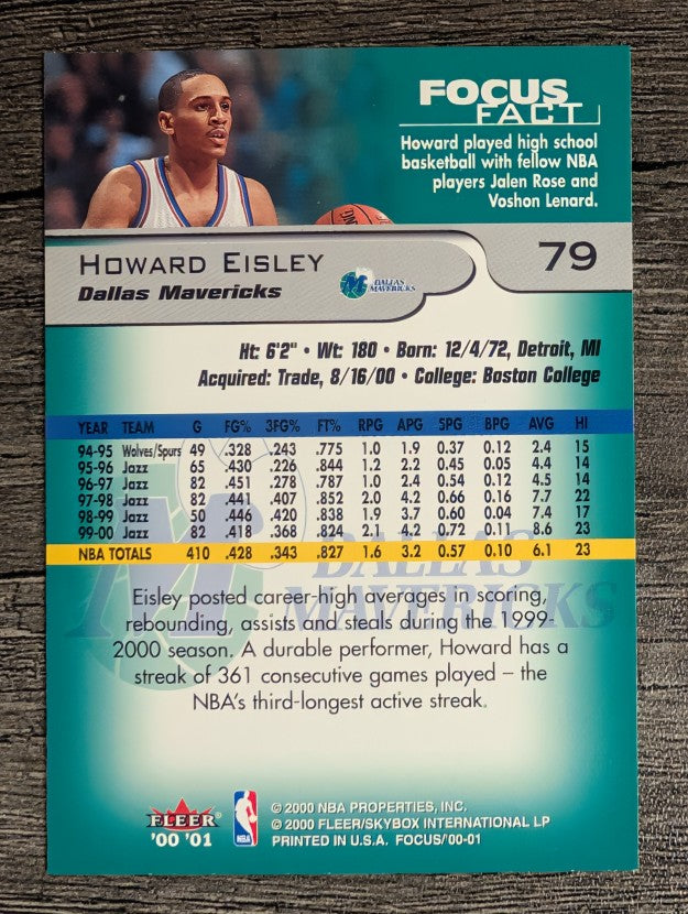 2000-01 Fleer Focus #79 Howard Eisley