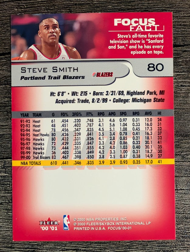 2000-01 Fleer Focus #80 Steve Smith