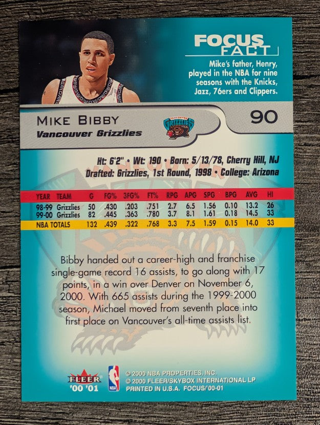 2000-01 Fleer Focus #90 Mike Bibby