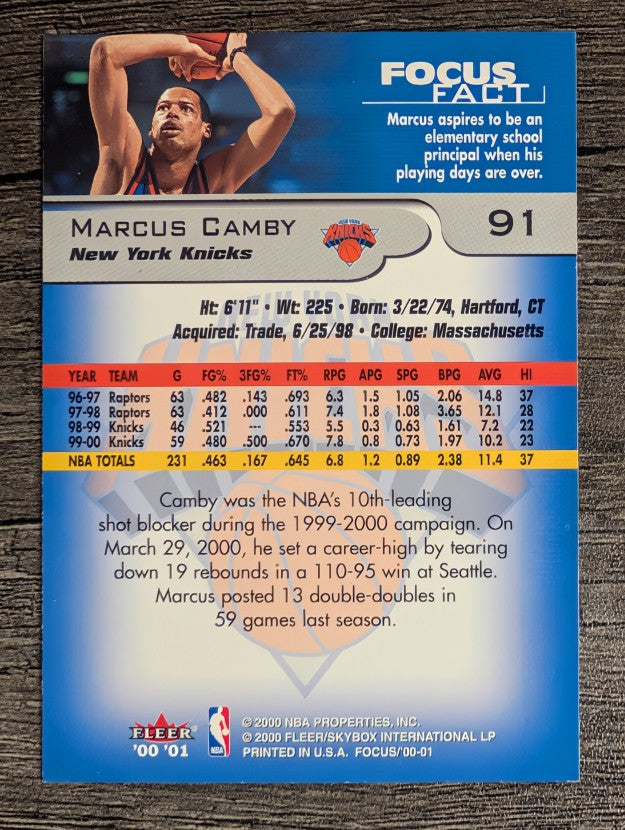 2000-01 Fleer Focus #91 Marcus Camby