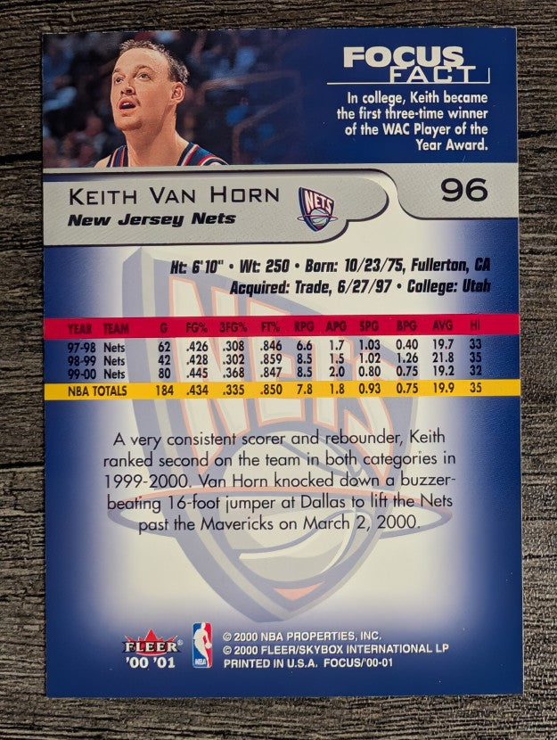 2000-01 Fleer Focus #96 Keith Van Horn