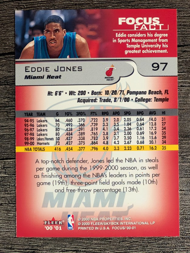 2000-01 Fleer Focus #97 Eddie Jones