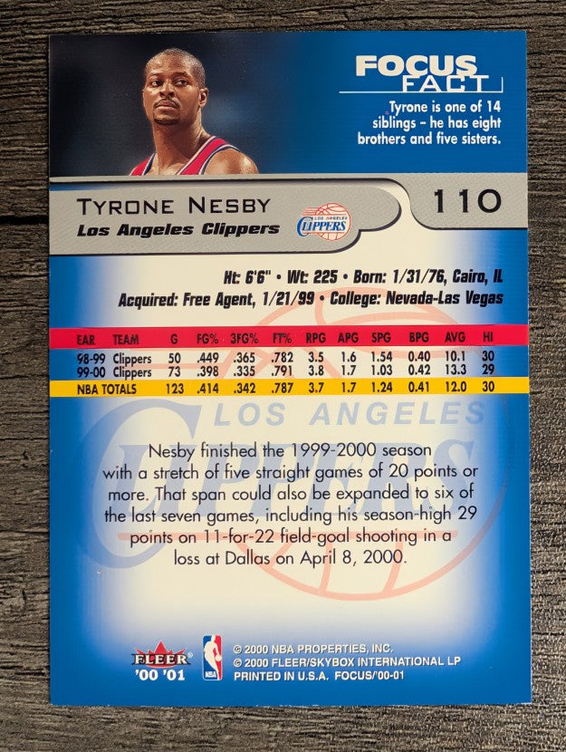 2000-01 Fleer Focus #110 Tyrone Nesby