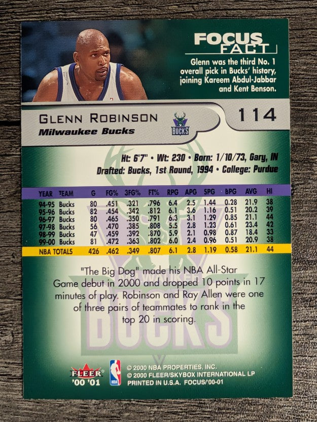 2000-01 Fleer Focus #114 Glenn Robinson
