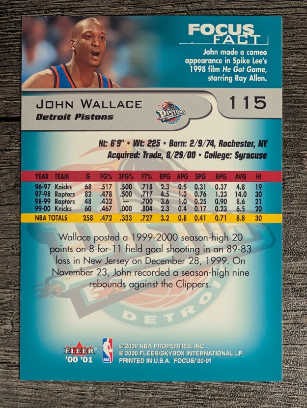 2000-01 Fleer Focus #115 John Wallace
