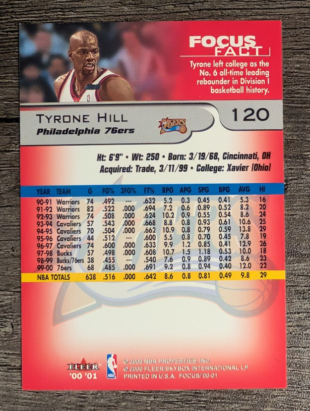 2000-01 Fleer Focus #120 Tyrone Hill