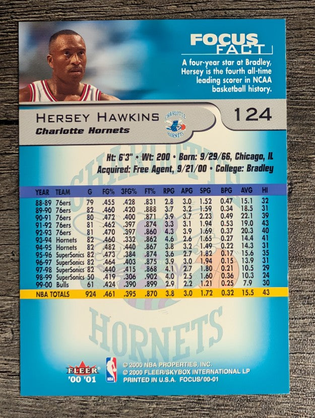 2000-01 Fleer Focus #124 Hersey Hawkins
