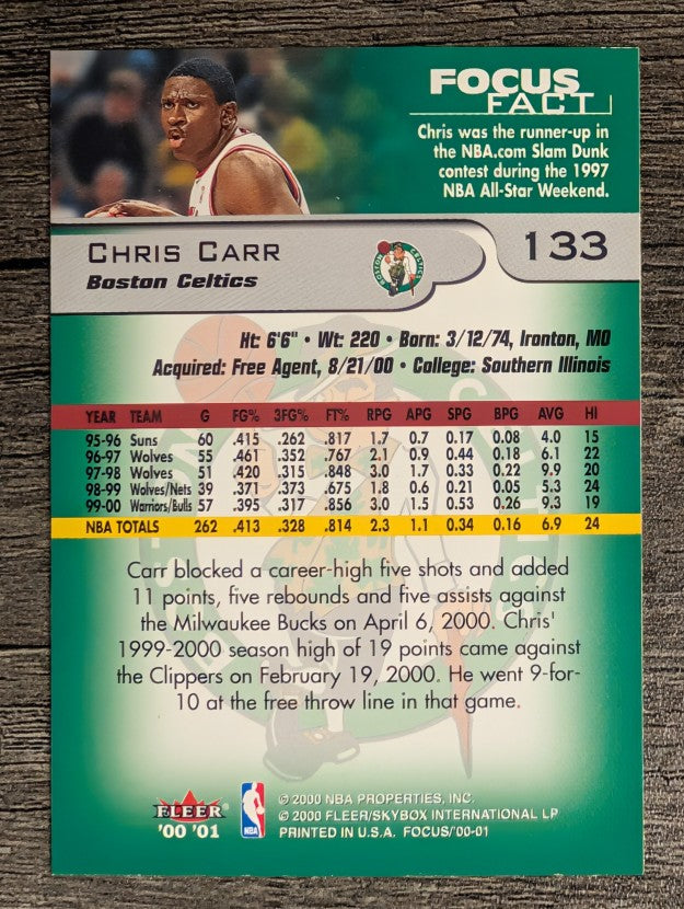 2000-01 Fleer Focus #133 Chris Carr