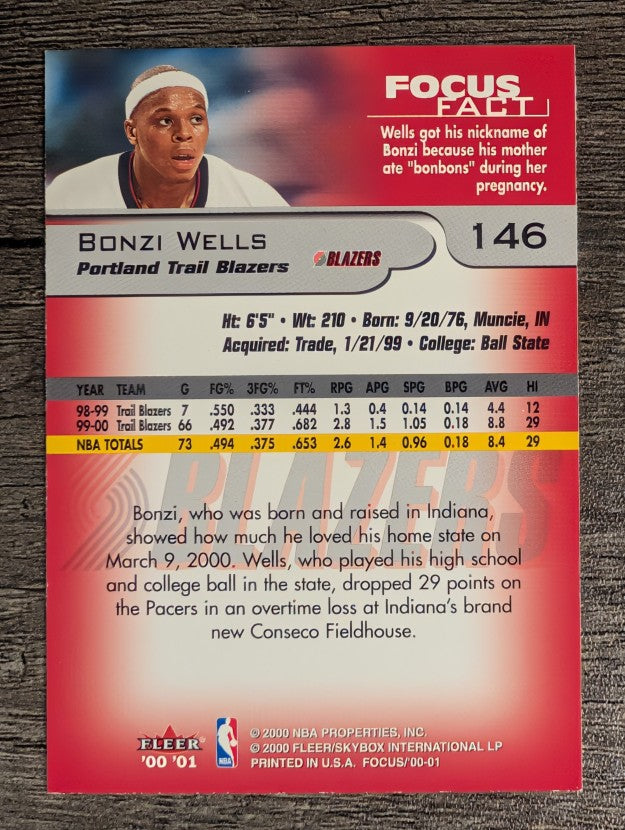 2000-01 Fleer Focus #146 Bonzi Wells