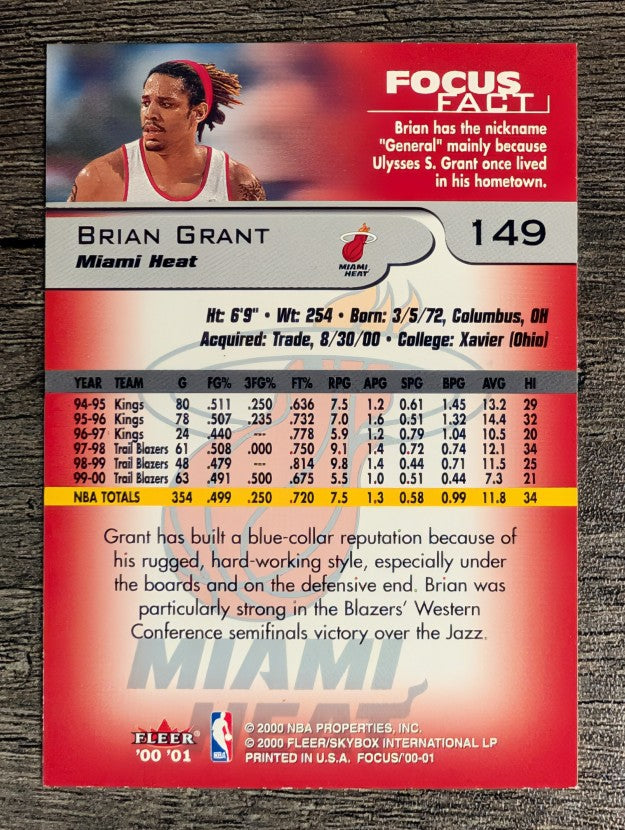 2000-01 Fleer Focus #149 Brian Grant