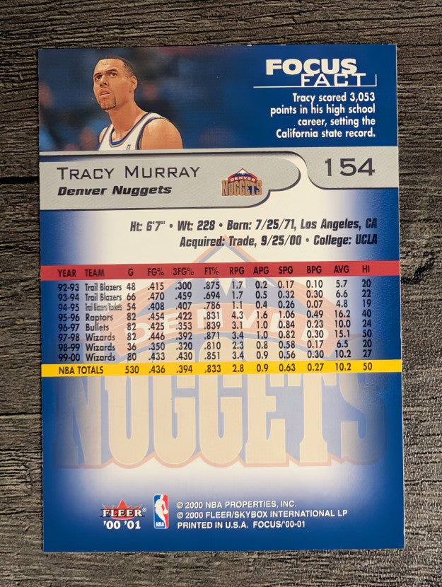2000-01 Fleer Focus #154 Tracy Murray