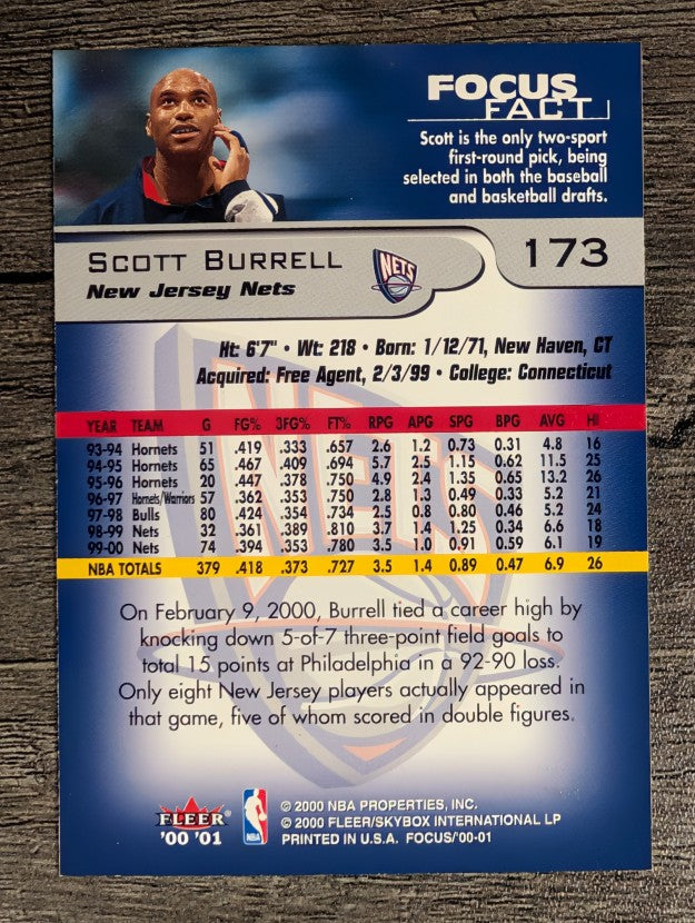 2000-01 Fleer Focus #173 Scott Burrell