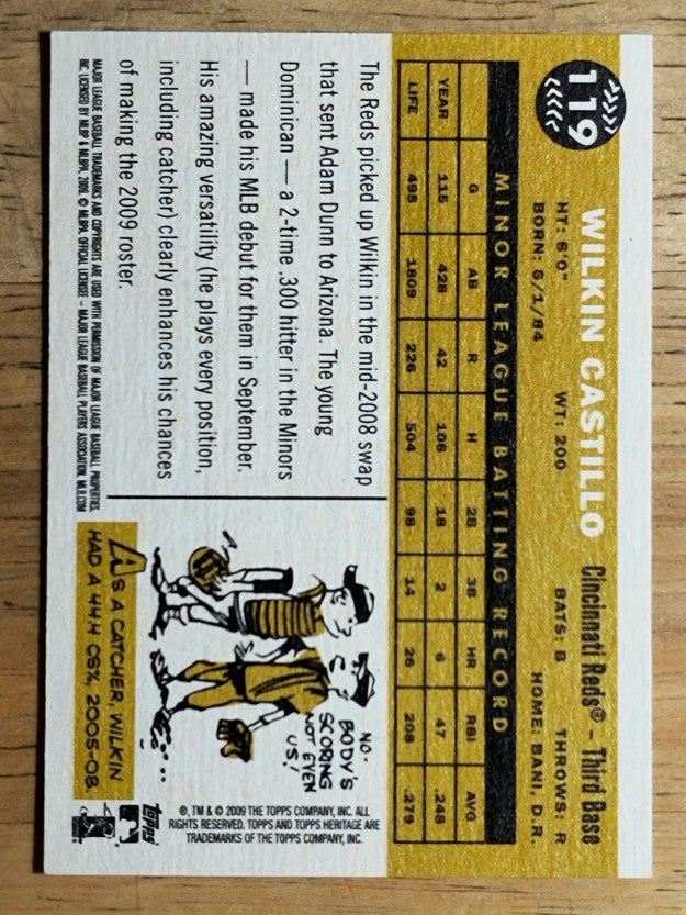 2009 Topps Heritage #119 Wilkin Castillo RC