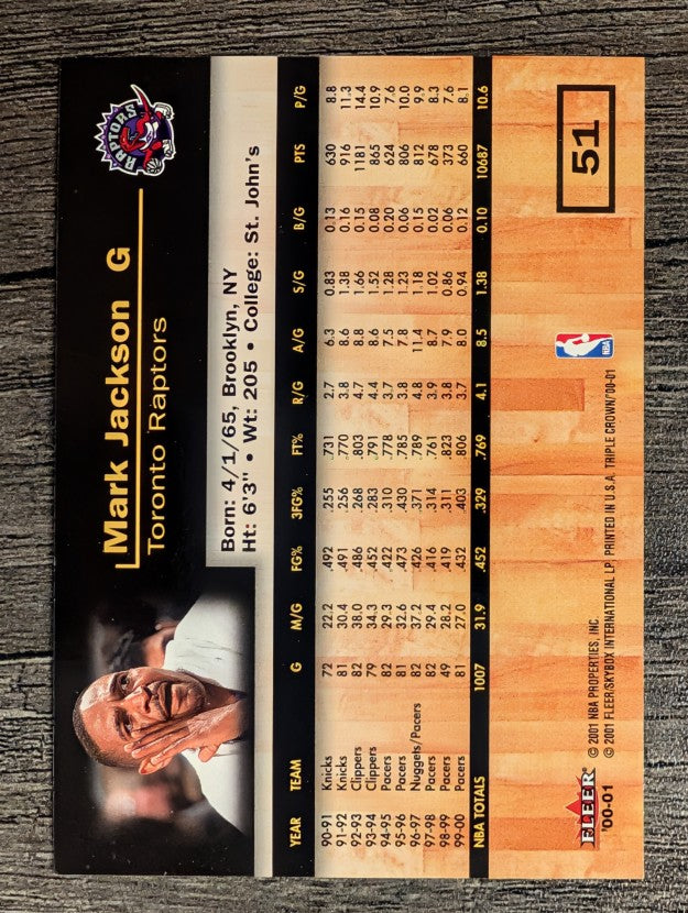 2000-01 Fleer Triple Crown #51 Mark Jackson