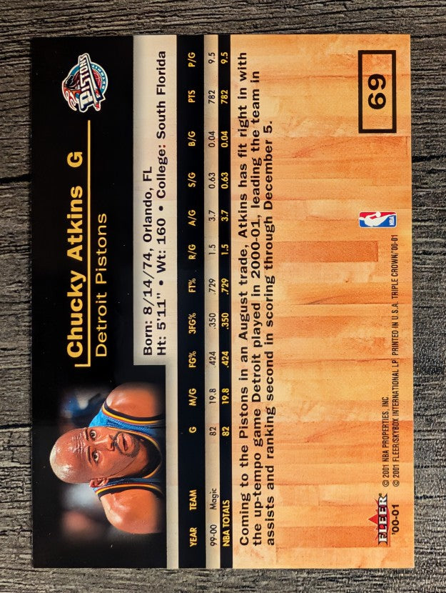2000-01 Fleer Triple Crown #69 Chucky Atkins