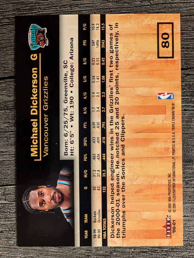 2000-01 Fleer Triple Crown #80 Michael Dickerson