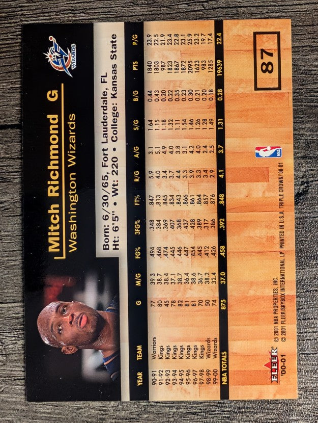 2000-01 Fleer Triple Crown #87 Mitch Richmond