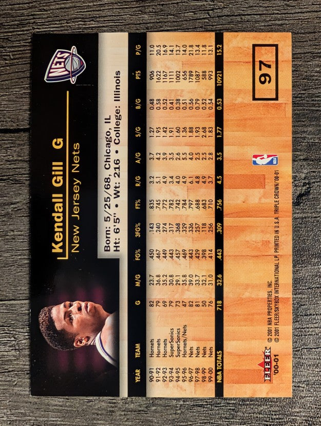 2000-01 Fleer Triple Crown #97 Kendall Gill