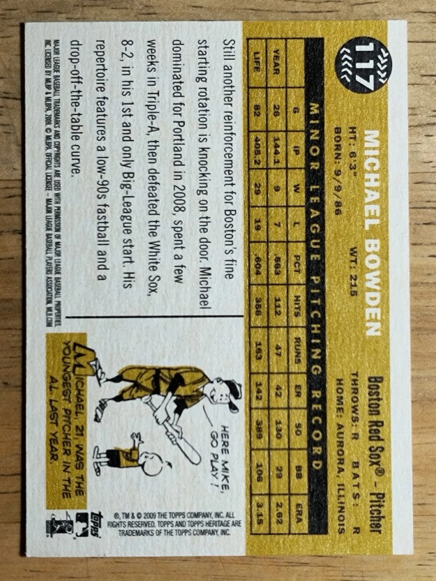 2009 Topps Heritage #117 Michael Bowden
