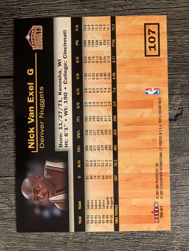 2000-01 Fleer Triple Crown #107 Nick Van Exel