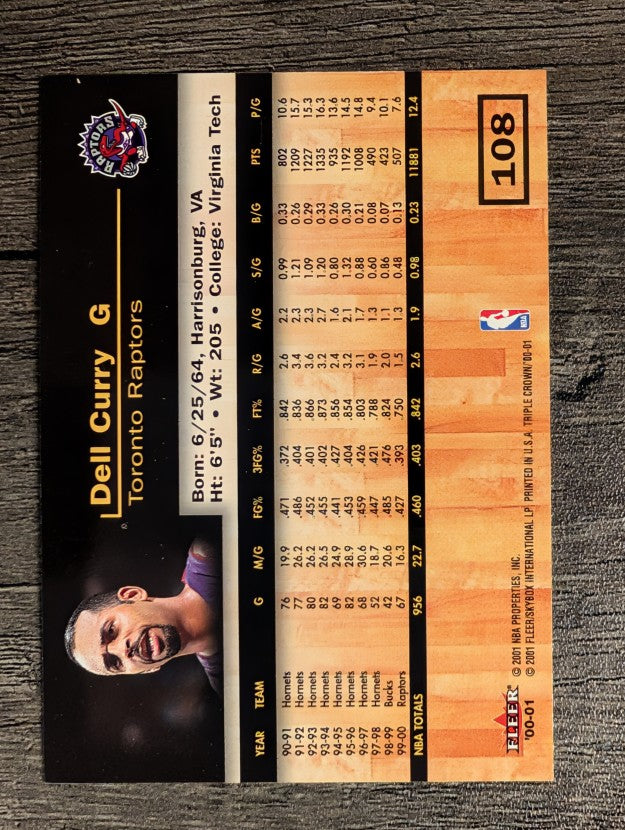 2000-01 Fleer Triple Crown #108 Dell Curry