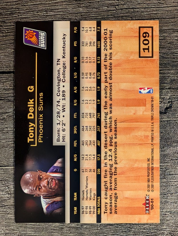 2000-01 Fleer Triple Crown #109 Tony Delk