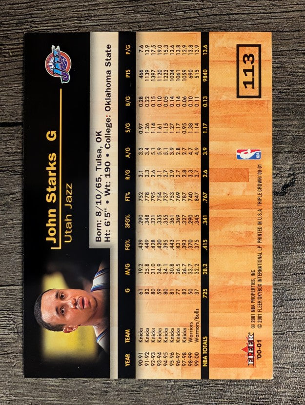 2000-01 Fleer Triple Crown #113 John Starks