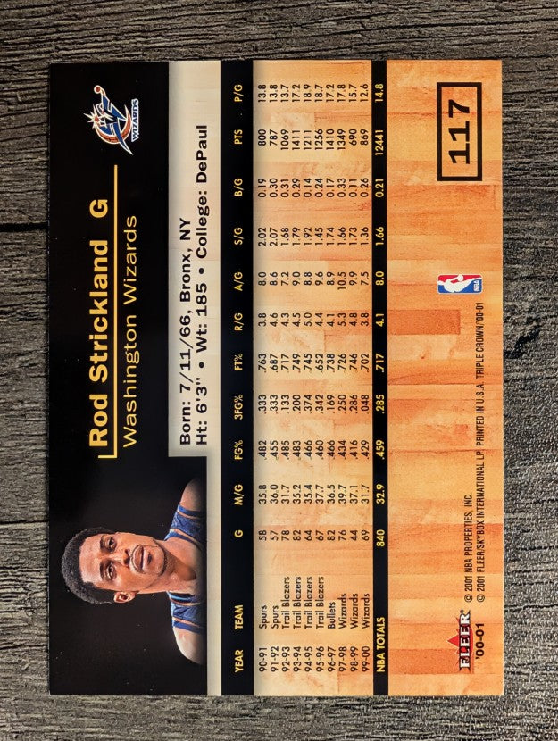 2000-01 Fleer Triple Crown #117 Rod Strickland