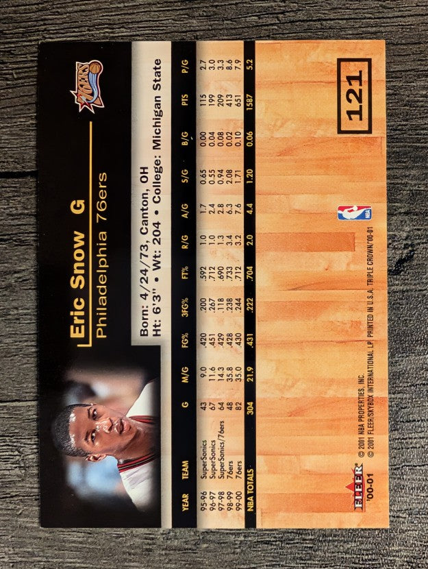 2000-01 Fleer Triple Crown #121 Eric Snow