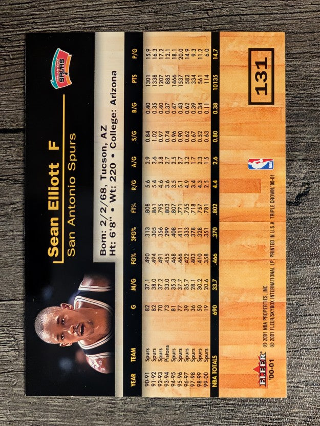 2000-01 Fleer Triple Crown #131 Sean Elliott