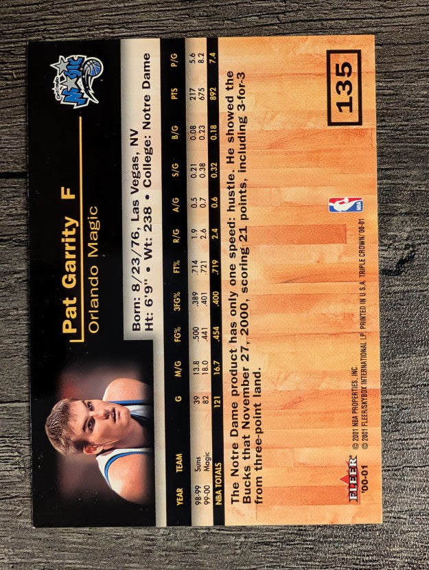 2000-01 Fleer Triple Crown #135 Pat Garrity