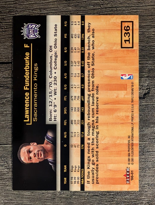 2000-01 Fleer Triple Crown #136 Lawrence Funderburke