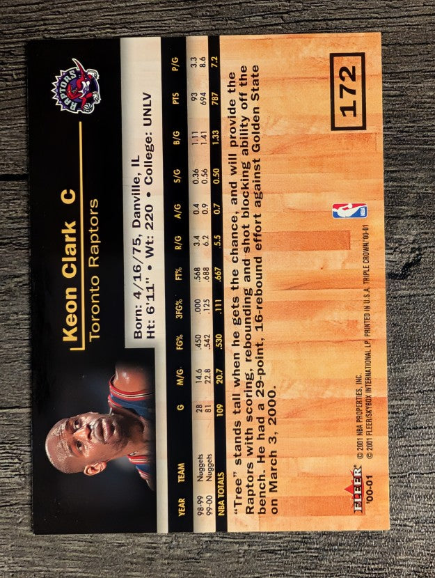 2000-01 Fleer Triple Crown #172 Keon Clark