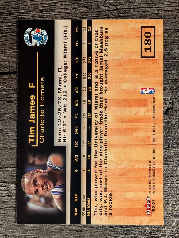 2000-01 Fleer Triple Crown #180 Tim James
