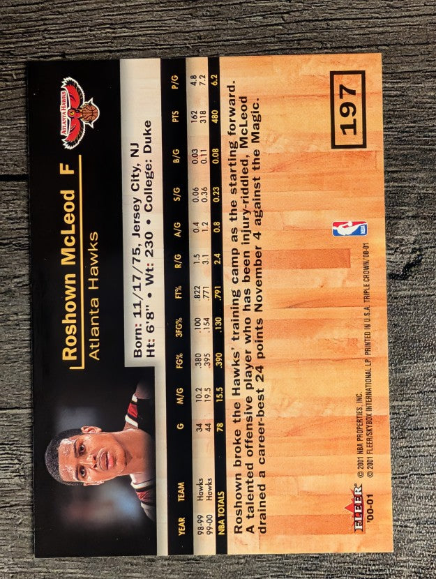 2000-01 Fleer Triple Crown #197 Roshown McLeod
