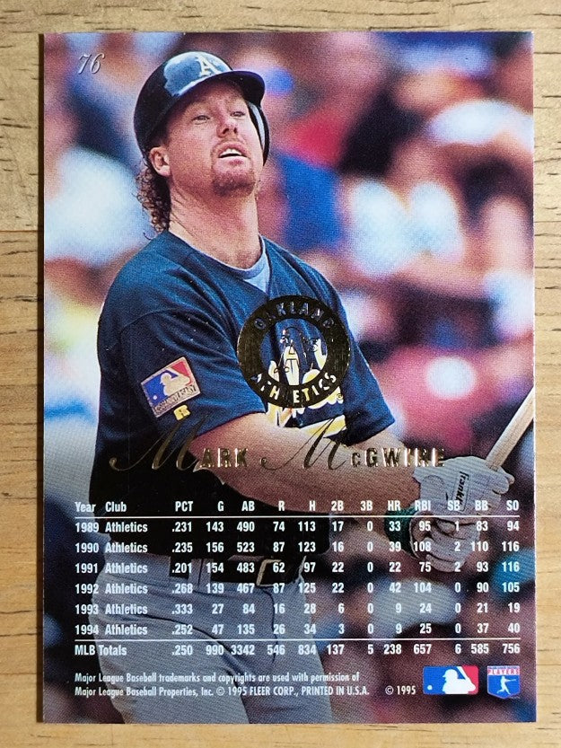 1995 Flair #76 Mark McGwire