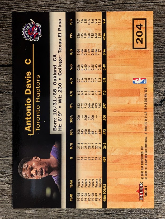 2000-01 Fleer Triple Crown #204 Antonio Davis