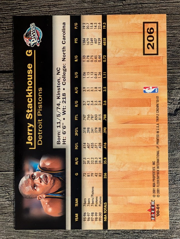 2000-01 Fleer Triple Crown #206 Jerry Stackhouse