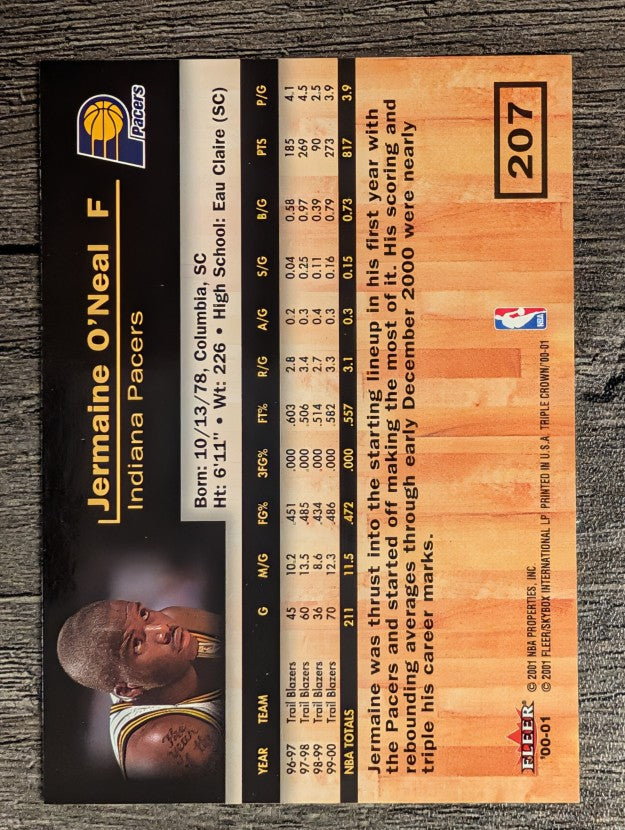 2000-01 Fleer Triple Crown #207 Jermaine O'Neal