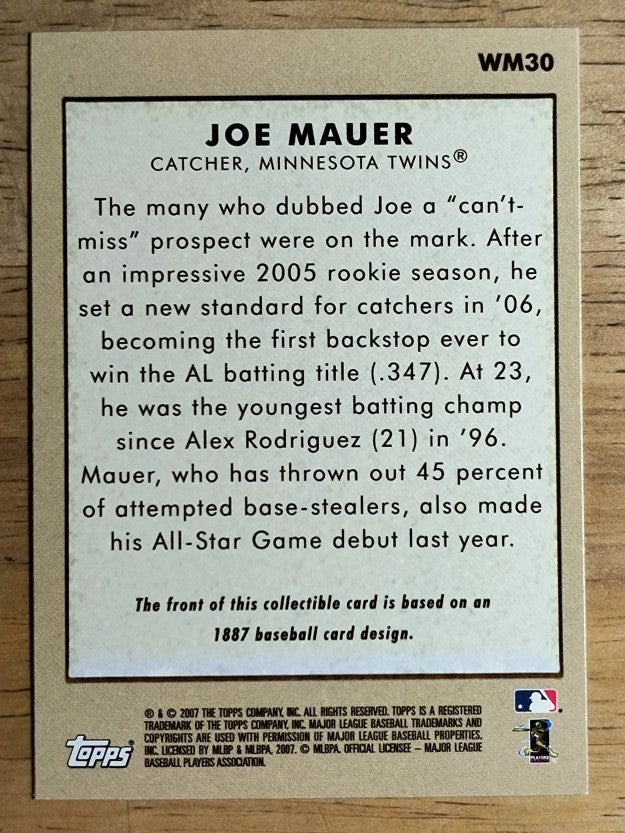 2007 Topps Wal-Mart #WM30 Joe Mauer