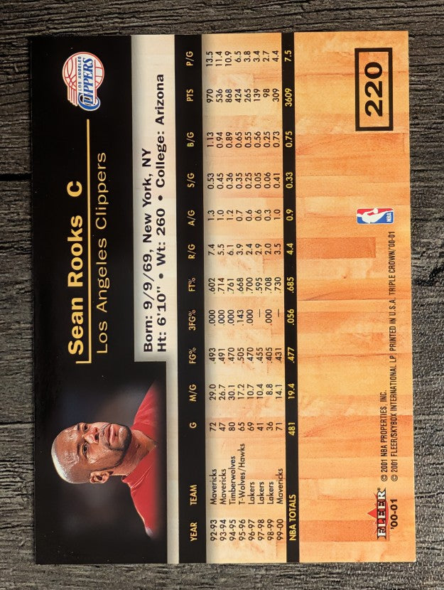 2000-01 Fleer Triple Crown #220 Sean Rooks