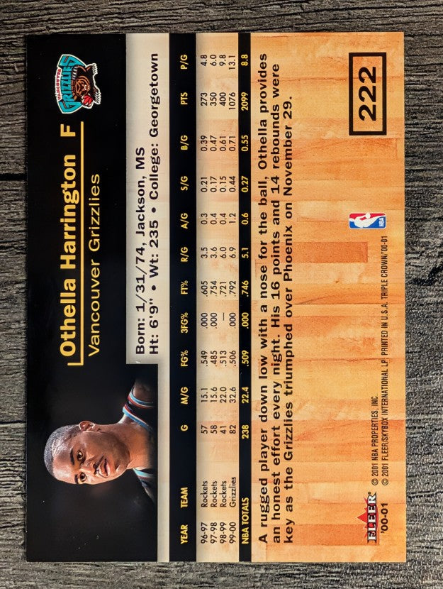 2000-01 Fleer Triple Crown #222 Othella Harrington