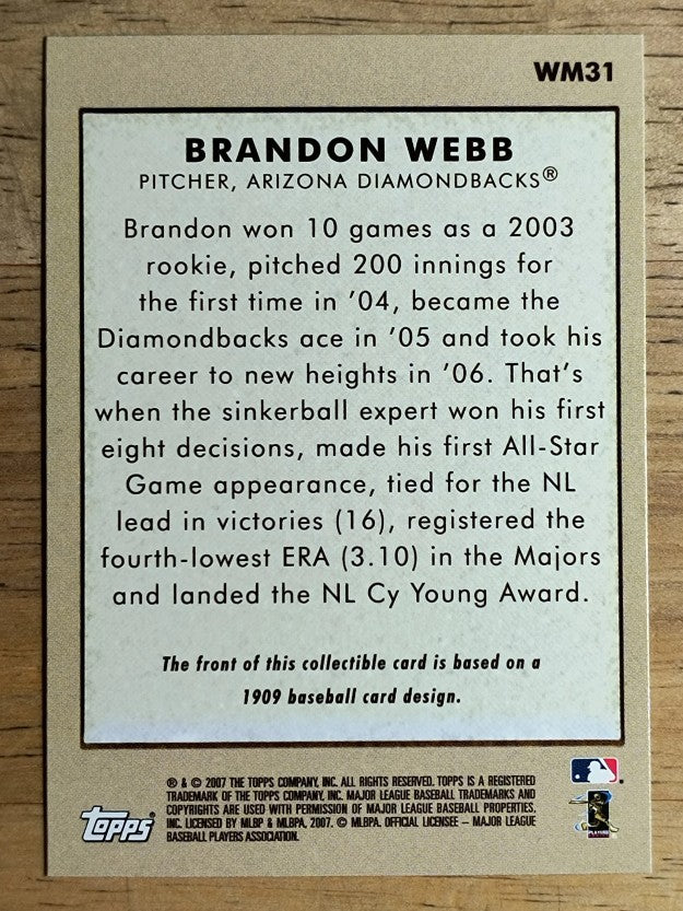 2007 Topps Wal-Mart #WM31 Brandon Webb