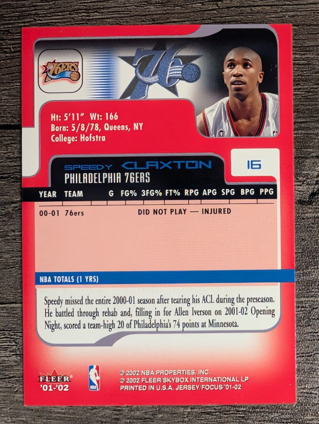 2001-02 Fleer Focus #16 Speedy Claxton