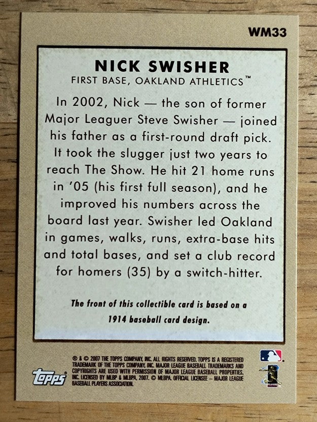 2007 Topps Wal-Mart #WM33 Nick Swisher