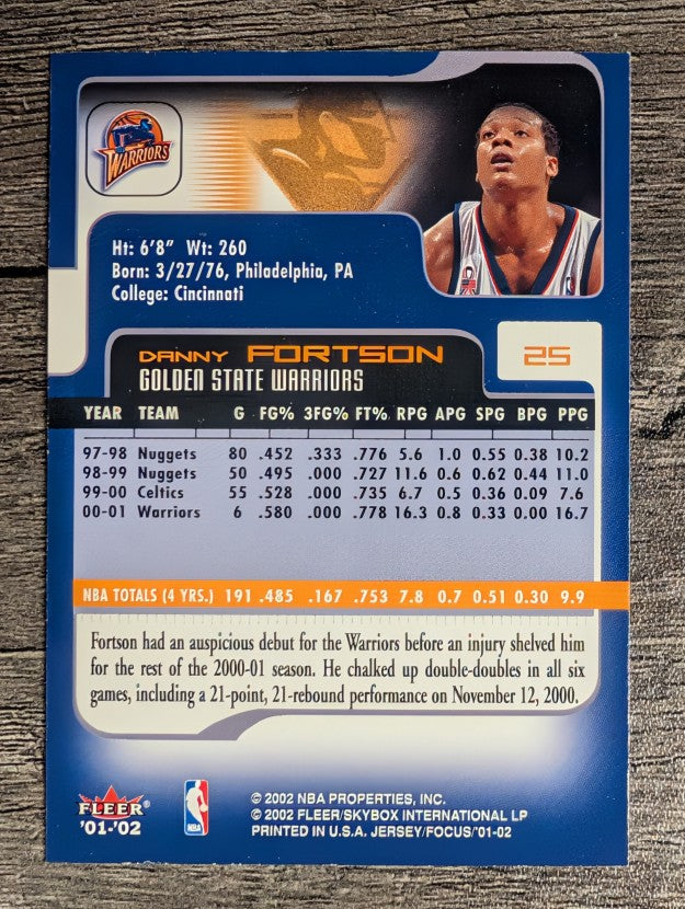 2001-02 Fleer Focus #25 Danny Fortson