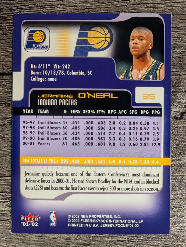 2001-02 Fleer Focus #35 Jermaine O'Neal
