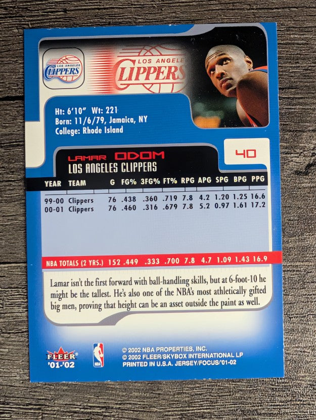 2001-02 Fleer Focus #40 Lamar Odom
