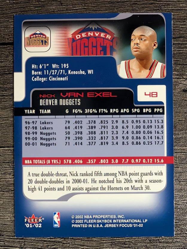 2001-02 Fleer Focus #48 Nick Van Exel