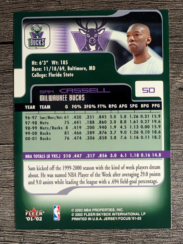 2001-02 Fleer Focus #50 Sam Cassell